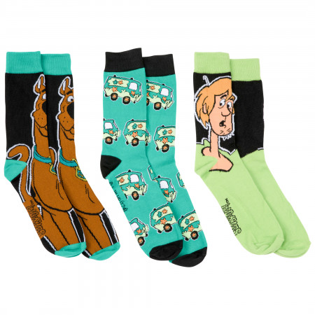 Scooby-Doo and Shaggy Mystery Machine 3-Pack Crew Socks